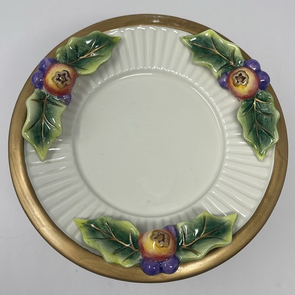 FITZ & FLOYD: Santa Claus Candle Holder Pillar Christmas Holiday Decor - Picture 2 of 11